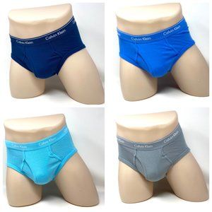🌿Sale🌿 Calvin Klein 4 Pack Men's Blue Gray Navy Cotton Slips Briefs NB4000923
